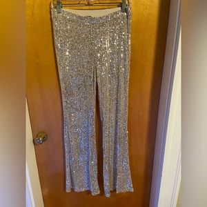 Sequin Flare Pants